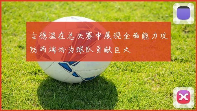 古德温在总决赛中展现全面能力攻防两端均为球队贡献巨大